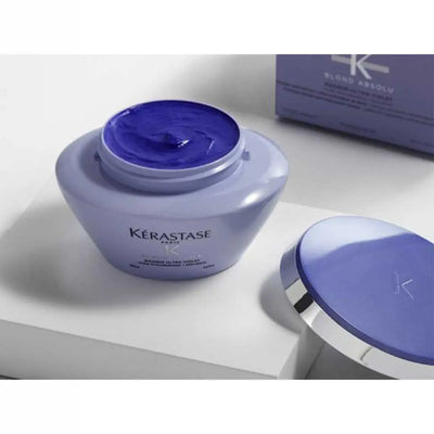 Kérastase <br> <b>BLOND ABSOLU</b> <br> <h5>Masque Fondamental Cheveux Secs - 200 ml </h5>Origine Europe <img style="vertical-align: middle;" src="https://shorturl.at/stvQ3">