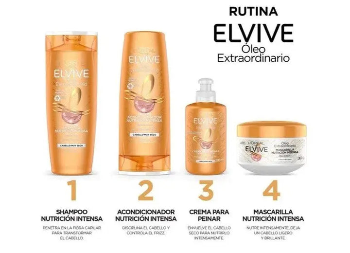 L'Oréal Paris <br> <b>ELVIVE OLEO EXTRAORDINARIO</b> <br> <h5>Crème coiffante - 300 ml </h5>Origine France <img style="vertical-align: middle;" src=" https://shorturl.at/bDMR9">