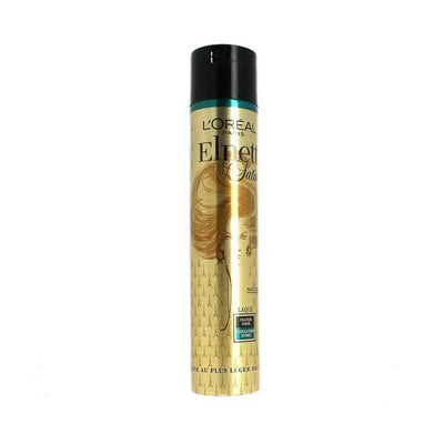 L'Oréal Paris <br> <b>Elnett Satin</b> <br> <h5>laque Fixation forte - 300 ml </h5>Origine France <img style="vertical-align: middle;" src=" https://shorturl.at/bDMR9">