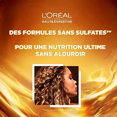 L'Oréal Paris<br><b>Haute Expertise Pure Riche</b><br><h5>Shampooing Sans Sulfate cheveux Desséchés - 250 ml </h5>Origine France <img style="vertical-align: middle;" src=" https://shorturl.at/bDMR9">