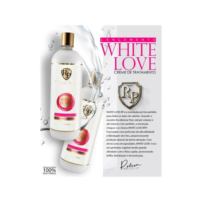 ROBSON PELUGUERO RP<br> <b> WHITE LOVE CREME DE TRATAMENTO</b><br><h5>tous les types de cheveux-1000l</h5>Origine Turquie </h6> <img style="vertical-align: middle;" src=" https://shorturl.at/cyMX1">