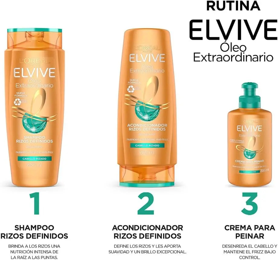 L'Oréal Paris <br> <b>ELVIVE OLEO EXTRAORDINARIO</b> <br> <h5>Crème coiffante cheveux bouclés - 300 ml </h5>Origine France <img style="vertical-align: middle;" src=" https://shorturl.at/bDMR9">