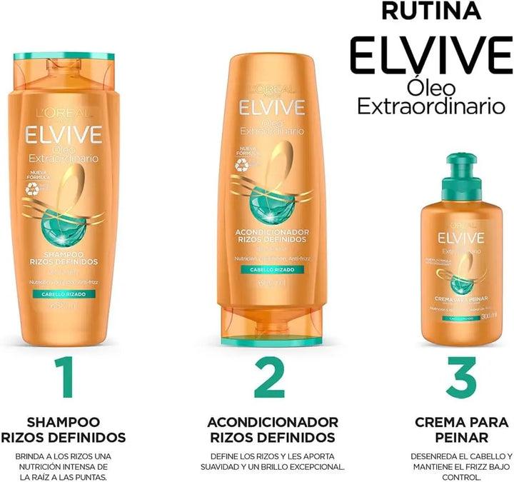 L'Oréal Paris <br> <b>ELVIVE OLEO EXTRAORDINARIO</b> <br> <h5>Crème coiffante cheveux bouclés - 300 ml </h5>Origine France <img style="vertical-align: middle;" src=" https://shorturl.at/bDMR9">