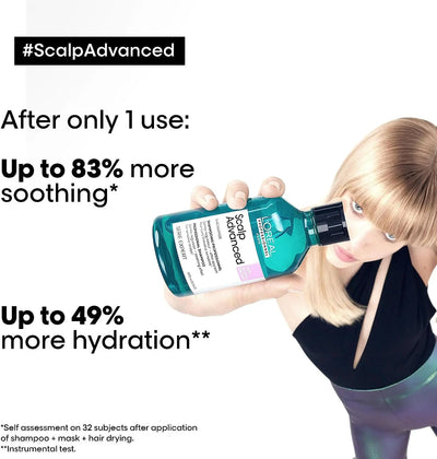 L'Oréal Professionnel <br><b> série expert Scalp Advanced NIACINAMIDE</b><br><h5> Shampoing Dermo- Régulateur Cuir Chevelu Sensible - 300 ml</h5>Origine France <img style="vertical-align: middle;" src=" https://shorturl.at/bDMR9">