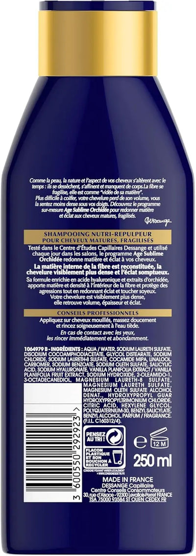DESSANGE Age Sublime Orchidée Shampoing Nourrissant-Repulpeur Cheveux Matures Et Fragilisés-250ml seven-dz