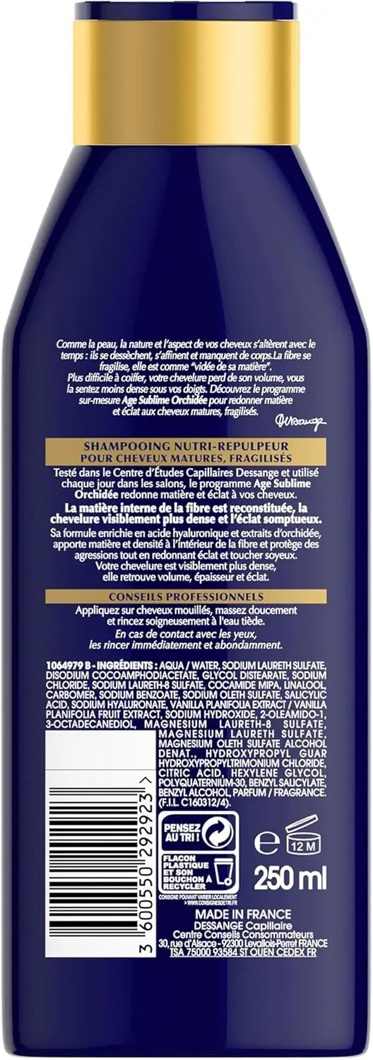 DESSANGE Age Sublime Orchidée Shampoing Nourrissant-Repulpeur Cheveux Matures Et Fragilisés-250ml seven-dz