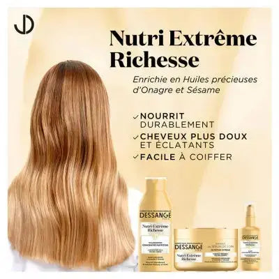 DESSANGE Nutri-Extrême Richesse Shampoing Concentré de Nutrition Cheveux Rêches, Très Desséchés ou Ternes-250ml Seven-dz
