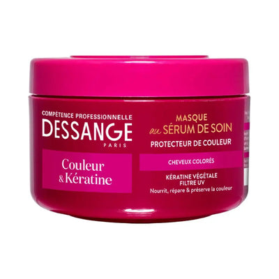 DESSANGE<br><b> Couleur & Kératine</b><br><h5><br>Masque protecteur de couleur<br> Cheveux colorés - 250ml</h5>Origine France <img style="vertical-align: middle;" src="https://bit.ly/3XSoZct">  Seven-dz 