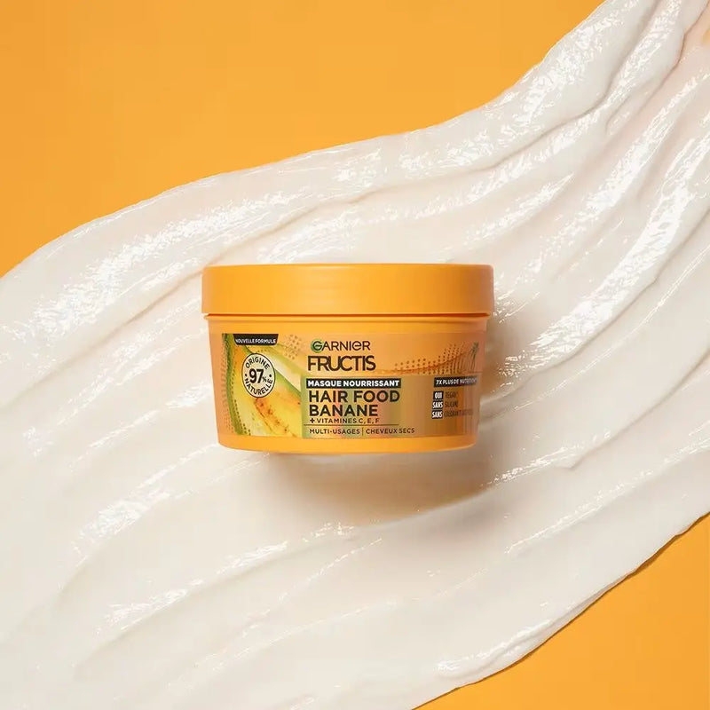 GARNIER FRUCTIS BANANA HAIR FOOD masque nourrissant pour cheveux secs-320ml - Seven-Dz