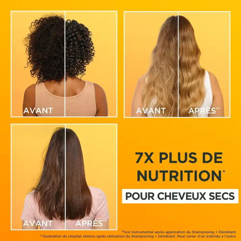 GARNIER FRUCTIS BANANA HAIR FOOD masque nourrissant pour cheveux secs-320ml - Seven-Dz