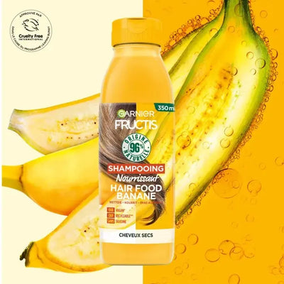 GARNIER Fructis Hair Food Banane Shampoing nourrisssant cheveux secs -350ml Seven-Dz