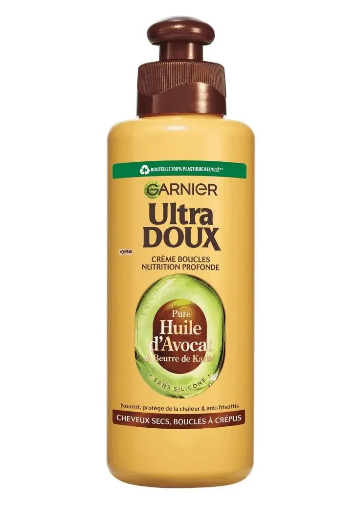 GARNIER<br> <b> ULTRA DOUX</b><br><h5>Crème Boucles<br>nutrition profonde <br> cheveux secs, bouclés à Crépus-200ml</h5>Origine France <img style="vertical-align: middle;" src=" https://bit.ly/3XSoZct"> Yahia FB
