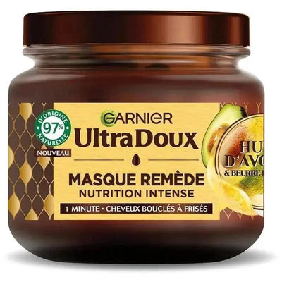 GARNIER ULTRA DOUX Masque nutrition intense cheveux bouclés à frisées-340ml Seven-dz