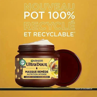 GARNIER ULTRA DOUX Masque nutrition intense cheveux bouclés à frisées-340ml Seven-dz