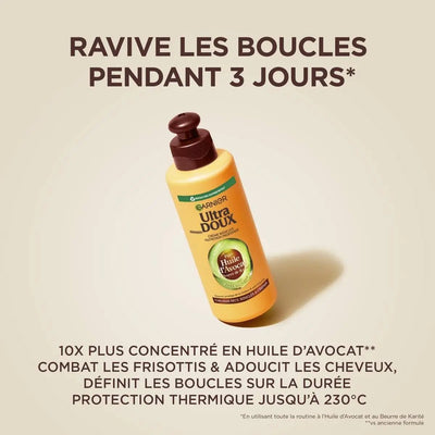GARNIER ULTRA DOUX Crème Boucles nutrition profonde cheveux secs, bouclés à Crépus-200ml seven-dz