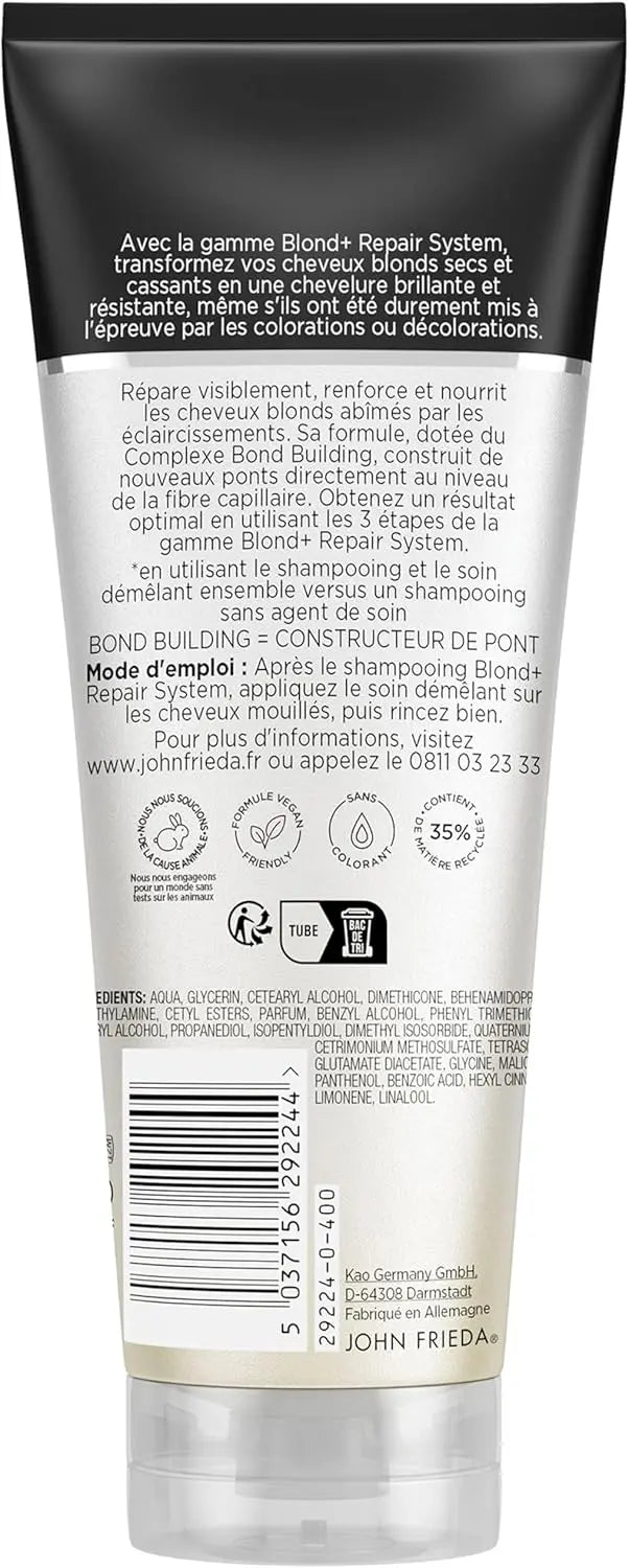 JOHN FRIEDA Blond+ Repair System Soin Démêlant Bond Building - Cheveux Blonds -250ml seven-dz