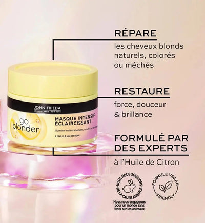 JOHN FRIEDA Go Blonder Masque Intensif Éclaircissant 250ml Seven