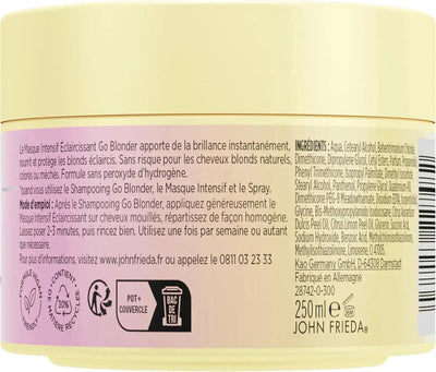 JOHN FRIEDA Go Blonder Masque Intensif Éclaircissant 250ml Seven