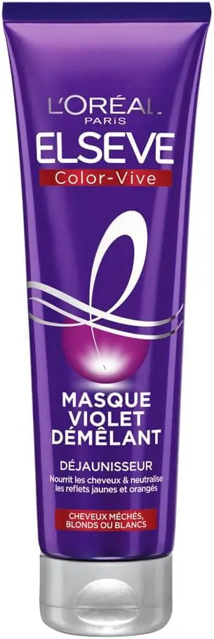 L'Oréal Paris Elseve Color-Vive Masque Violet DéjaunisseurCheveux Méchés, Blonds Ou Blancs - 150ml Seven-Dz