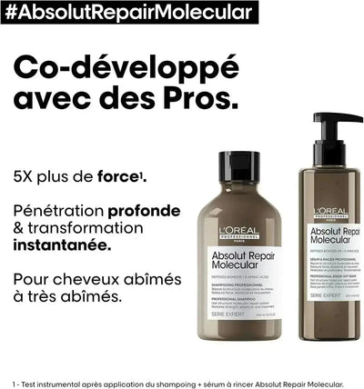 L'Oréal Professionnel  série expert Shampooing Absolut Repair Molecular Tous Types de Cheveux Abîmés Seven-Dz