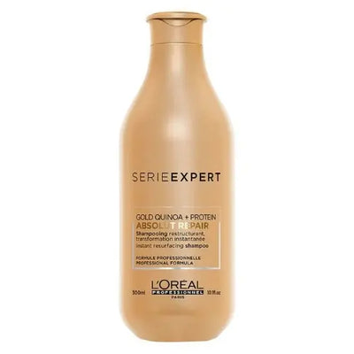 L'Oréal Professionnel <br><b>Série Expert Absolut Repair Gold</b><br><h5>Après-shampooing - 300 ml</h5>Origine France <img style="vertical-align: middle;" src=" https://shorturl.at/bDMR9">