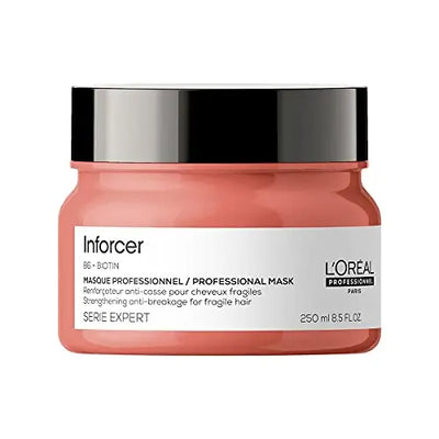 L'Oréal Professionnel <br><b>Série Expert Inforcer</b><br><h5>Masque Renforçant Cheveux Cassants - 250 ml</h5>Origine France <img style="vertical-align: middle;" src=" https://shorturl.at/bDMR9">