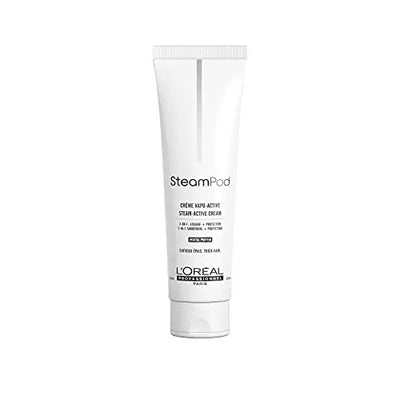 L'Oréal Professionnel <br><b> SteamPod</b><br><h5>Crème de Lissage cheveux Épais - 150 ml</h5>Origine France <img style="vertical-align: middle;" src=" https://shorturl.at/bDMR9">