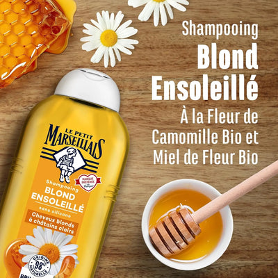 Le Petit Marseillais Shampooing Blond Ensoleillé à la Fleur de Camomille et au Miel de Fleurs Bio 300ml seven-dz