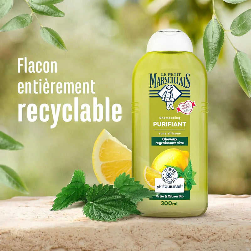 Le Petit Marseillais Shampooing Purifiant à l’Ortie et au Citron BIO - 300ml seven-dz