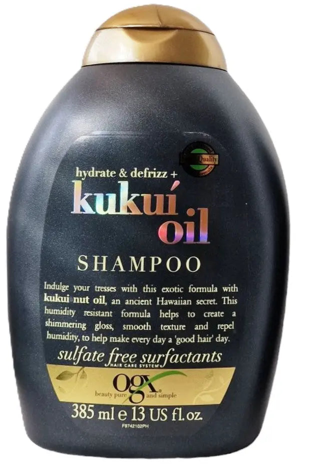 OGX<br><b>huile de kukui</b><br><h5>Shampooing anti-frisottis <br>cheveux épais-385ml</h5>Origine USA <img style="vertical-align: middle;" src=" https://bit.ly/43CK0ex">  Seven-dz 