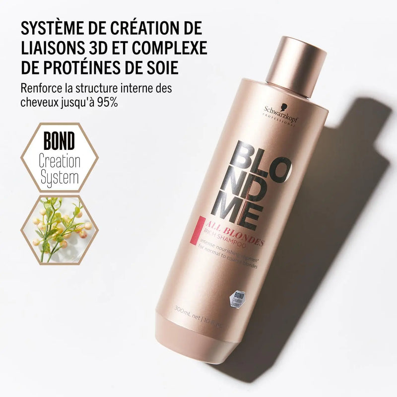 SCHWARZKOPF All Blondes Shampooing Riche cheveux blonds normaux à épais-300ml