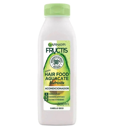 GARNIER<br> <b>Fructis Hair Food Avocat<br>Après-shampoing </b><br><h5>cheveux secs-300ml</h5>Origine Espagne <img style="vertical-align: middle;" src=" https://bit.ly/4jhz4rq"> Mourad Bab azzoun