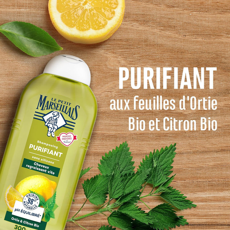 Le Petit Marseillais Shampooing Purifiant à l’Ortie et au Citron BIO - 300ml seven-dz
