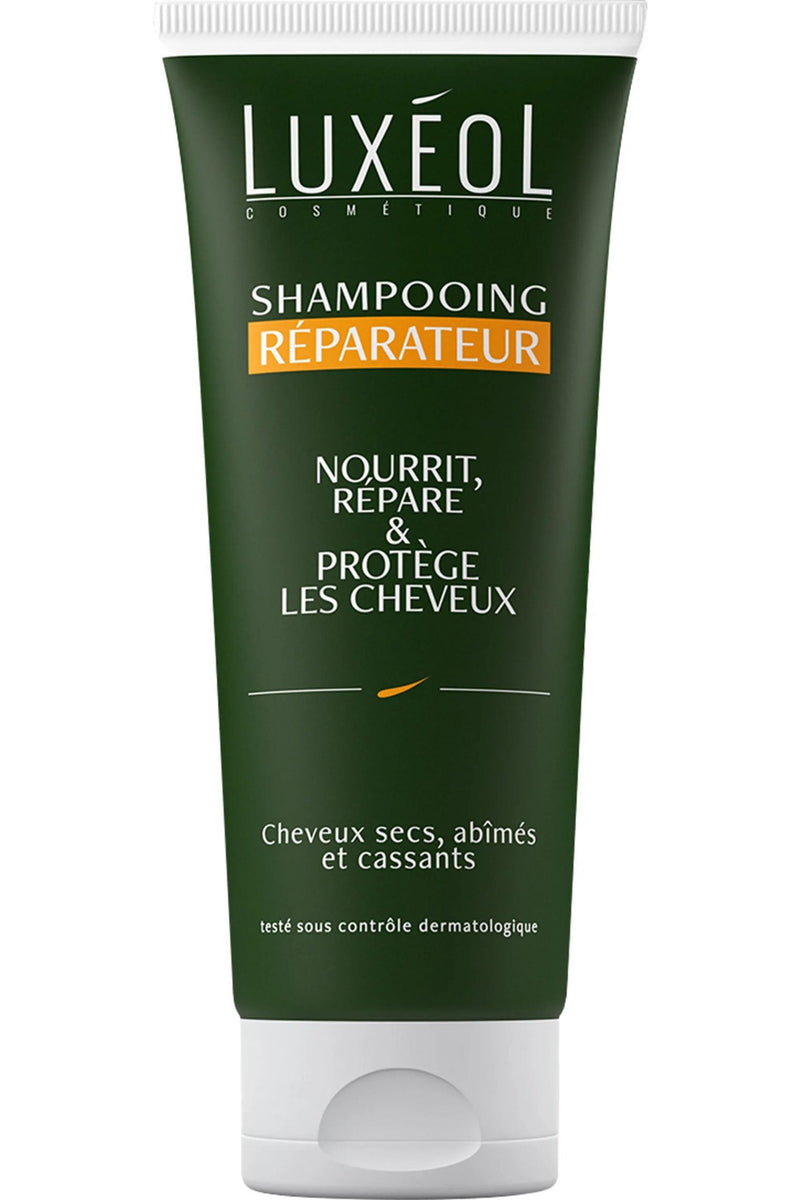 LUXEOL<br> <b> Shampooing Réparateur</b><br>-Cheveux cassants-200ml</h5>Origine France <img style="vertical-align: middle;" src=" https://shorturl.at/bDMR9">